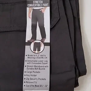 Vêtement Sport Homme Pantalon Cargo Homme BUXKR - Confort Randonnée & Quotidien - Coupe Ample - Gris Taille M Pantalon Homme